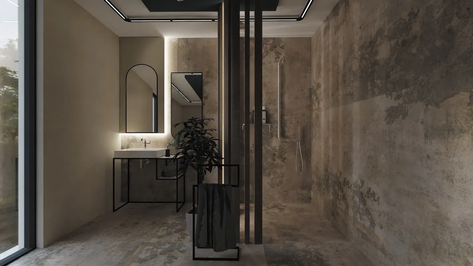 SILIA - Душевая колонна, со смесителем для душа - хром