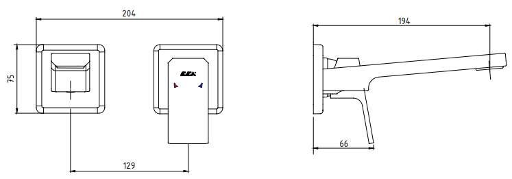 Official E.C.A. Tiera matte-black technical view