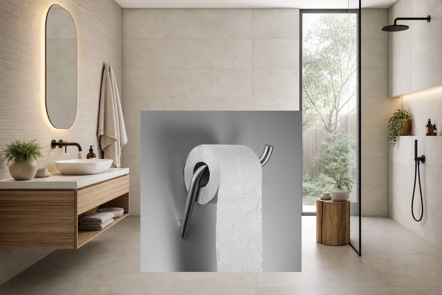 AI-assisted environment illustration; exact product image preserved