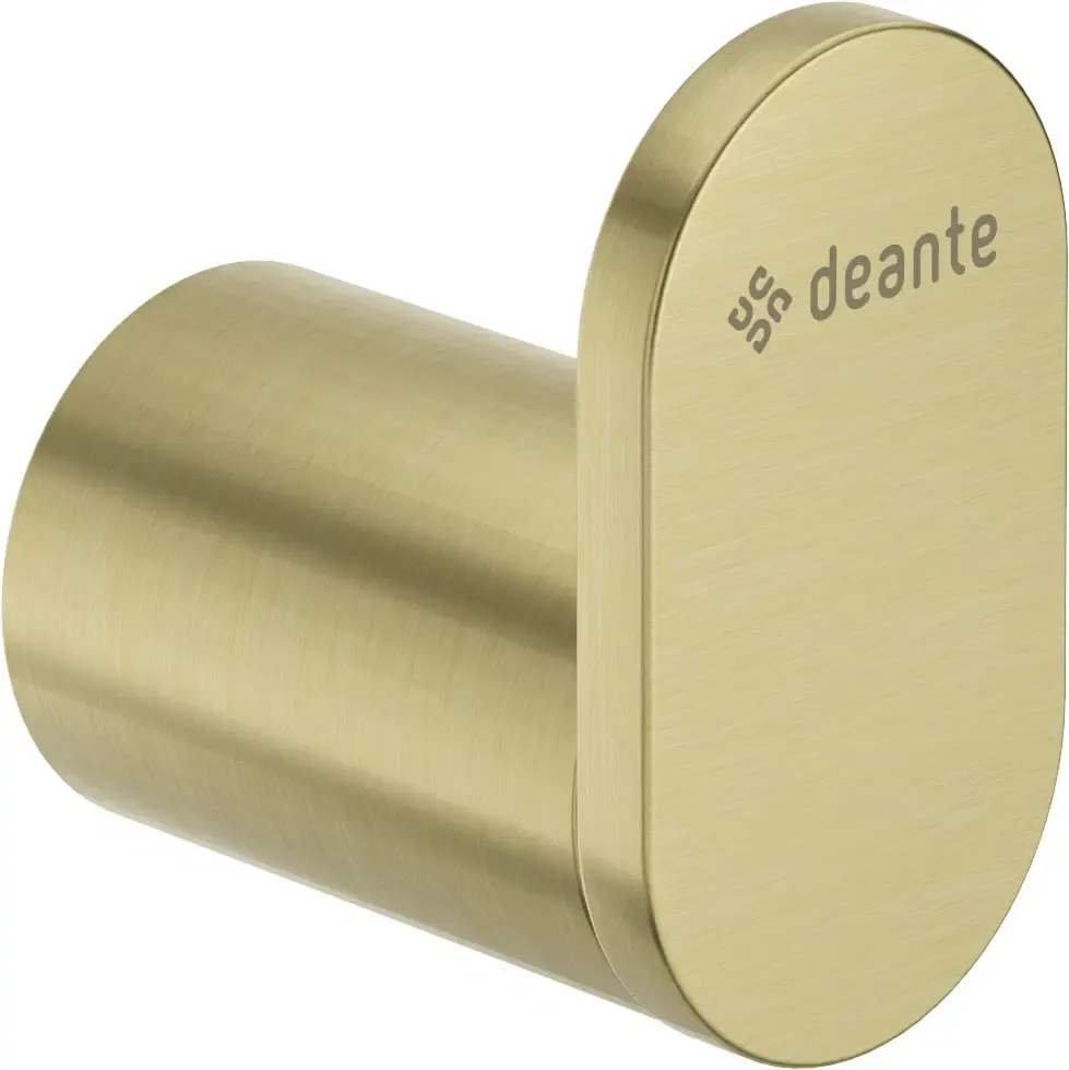 Deante Round Крючок одинарный, настенный, шлифованное золото