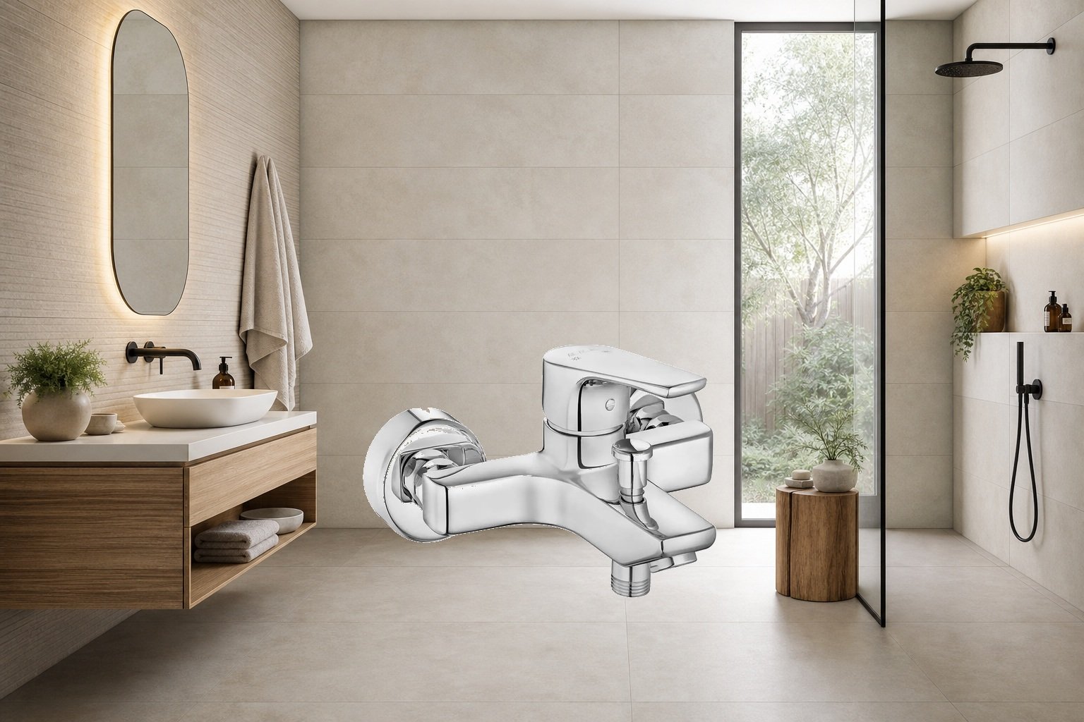 AI-assisted environment illustration; exact product image preserved