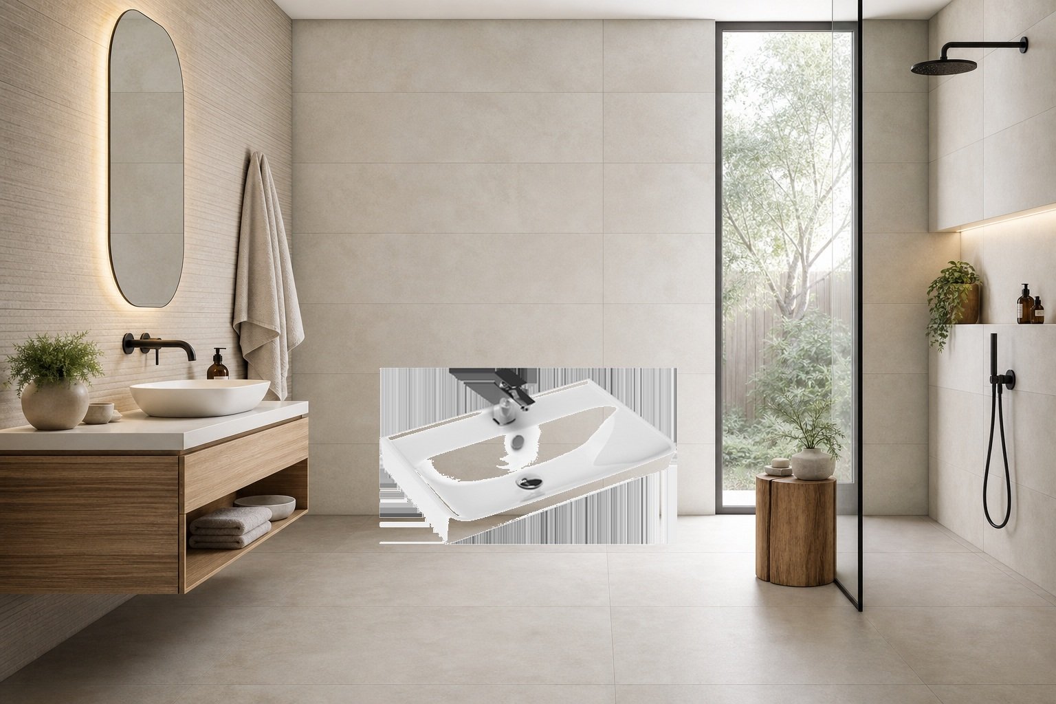 AI-assisted environment illustration; exact product image preserved