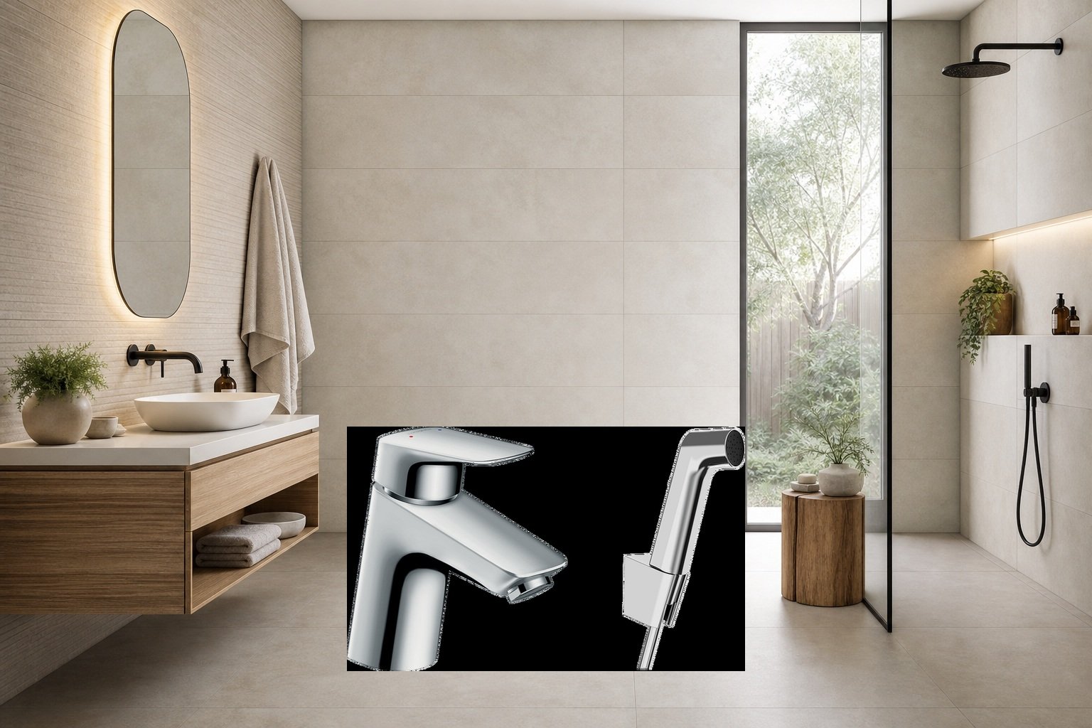 AI-assisted environment illustration; exact product image preserved