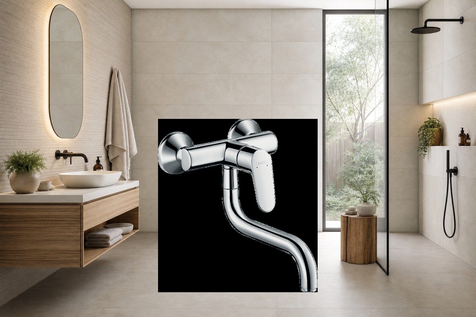 AI-assisted environment illustration; exact product image preserved