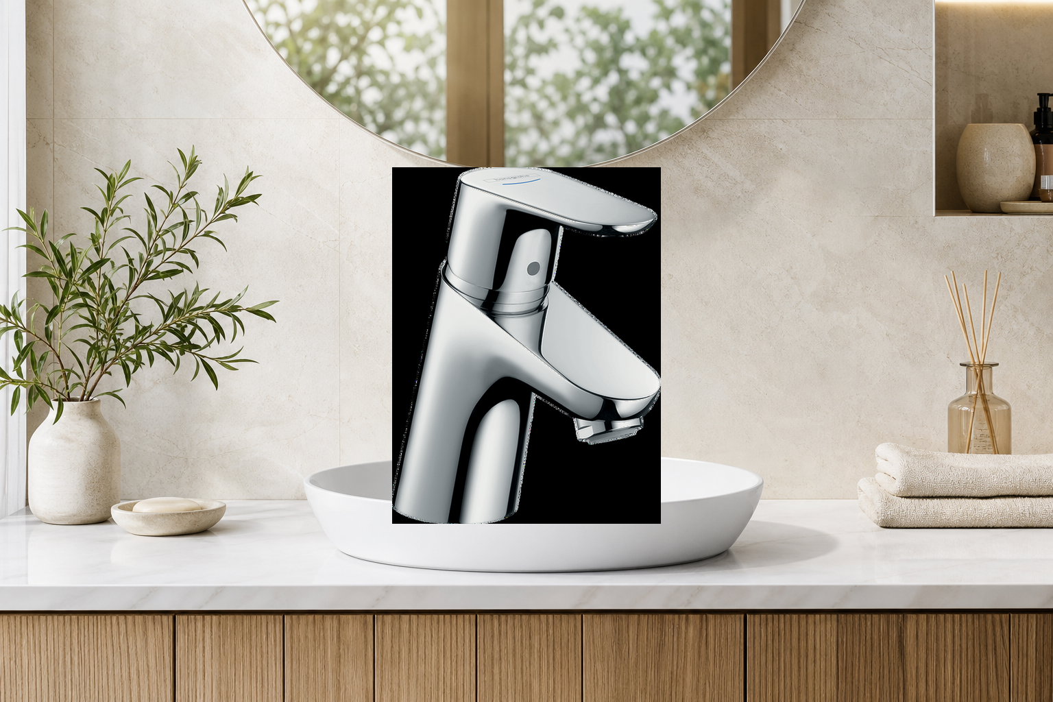AI-assisted environment illustration; exact product image preserved