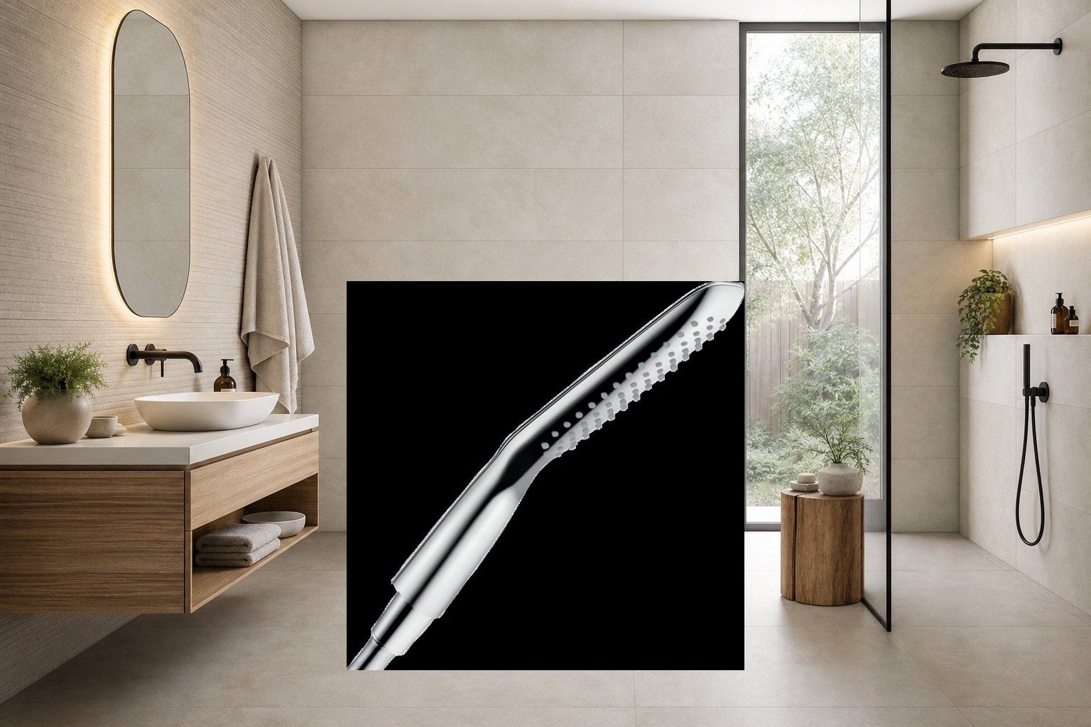 AI-assisted environment illustration; exact product image preserved