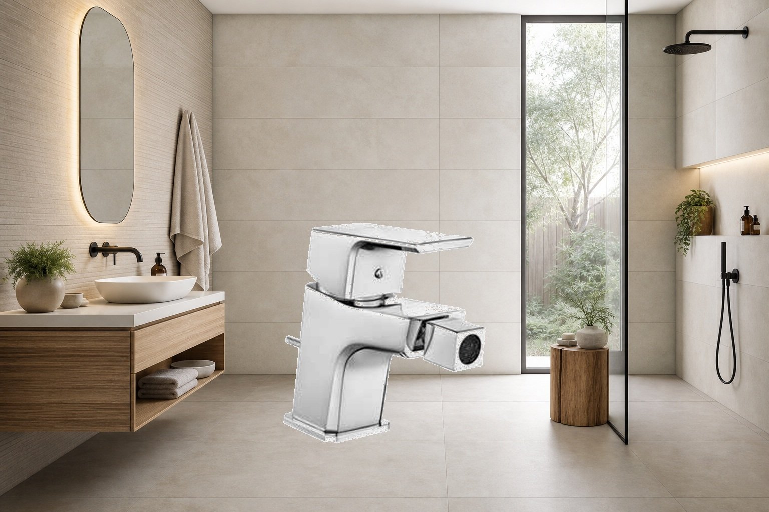 AI-assisted environment illustration; exact product image preserved