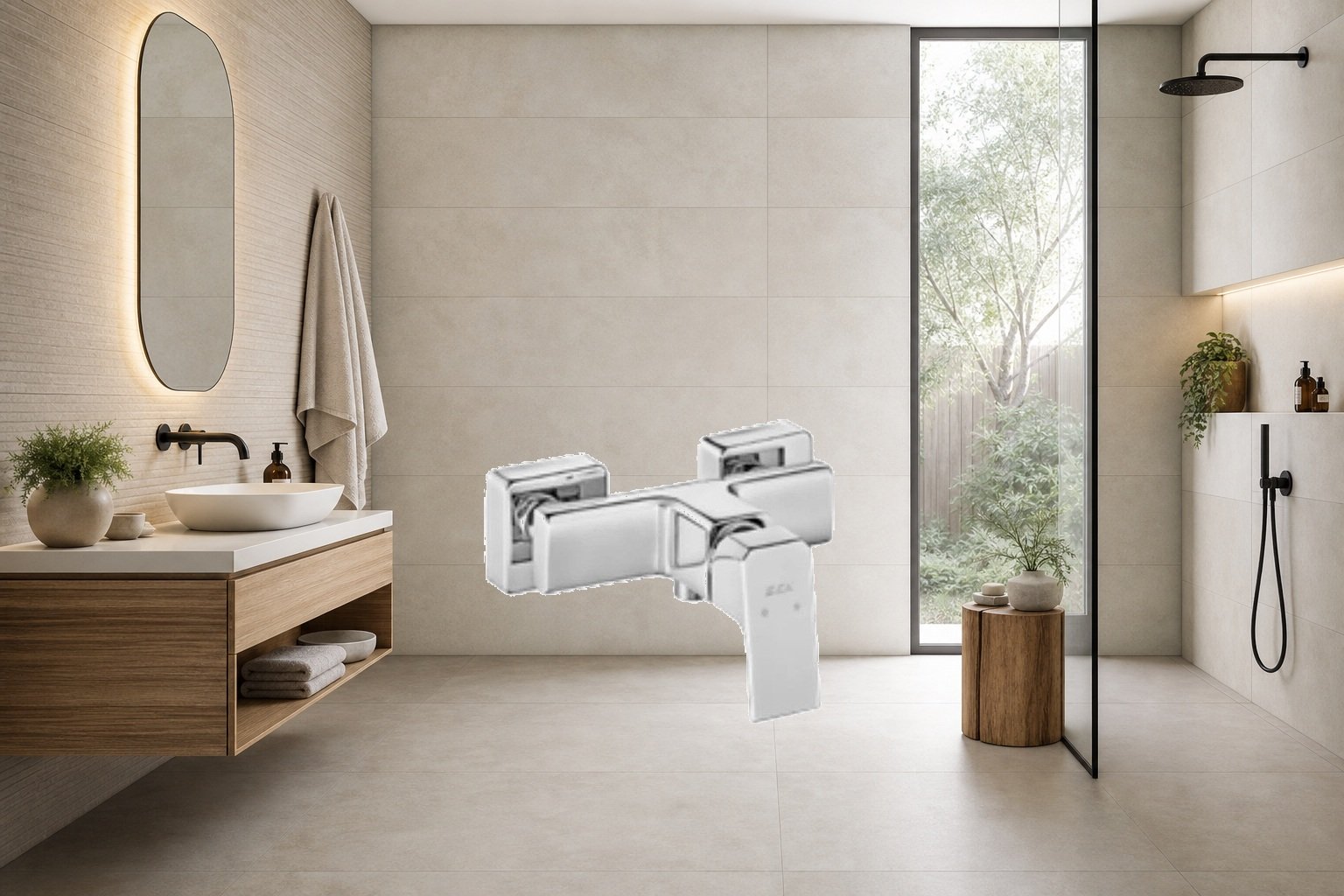 AI-assisted environment illustration; exact product image preserved