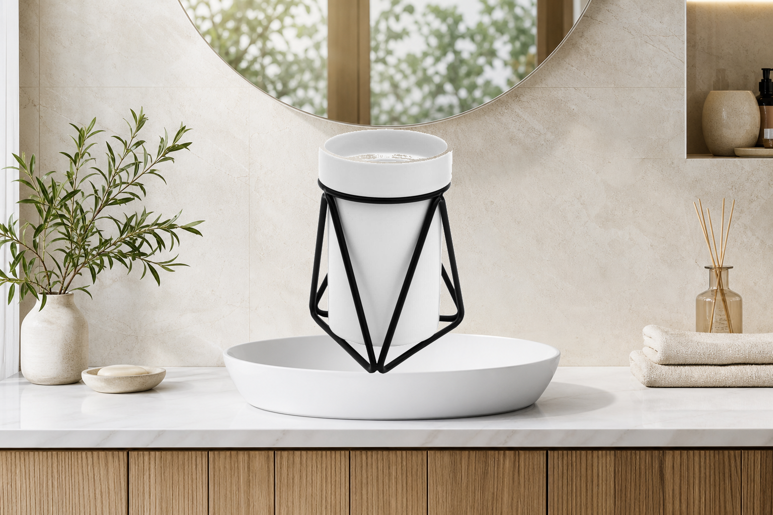 AI-assisted environment illustration; exact product image preserved
