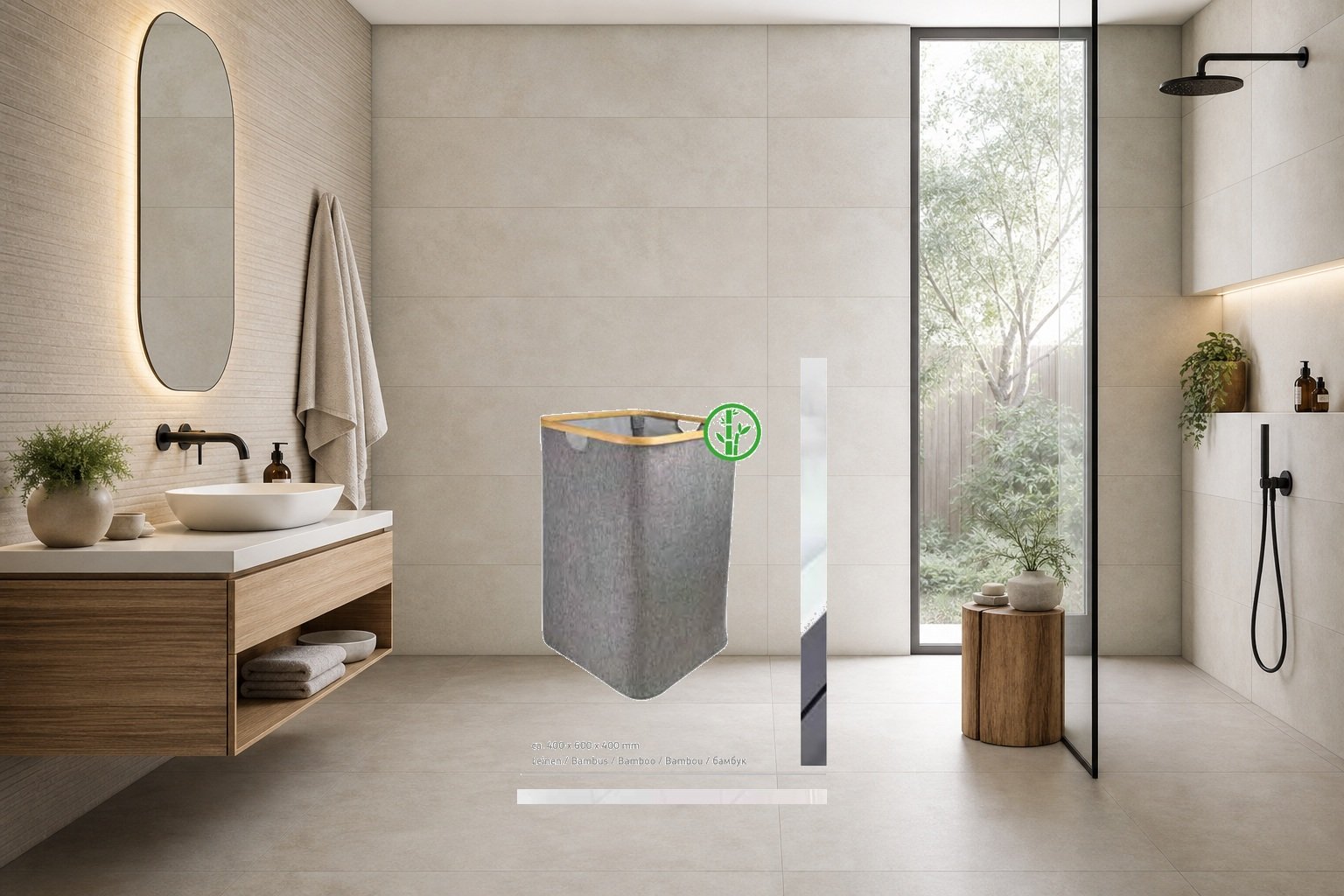 AI-assisted environment illustration; exact product image preserved