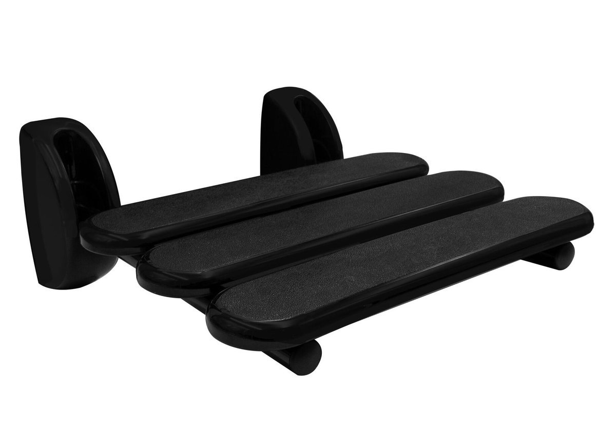 RIDDER HANDICAP folding shower seat 36x25cm, black