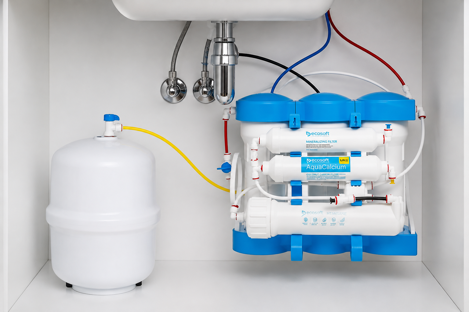 Фильтр обратного осмоса Ecosoft P'URE AquaCalcium MO675MACPUREECO с дополнительным комплектом картриджей