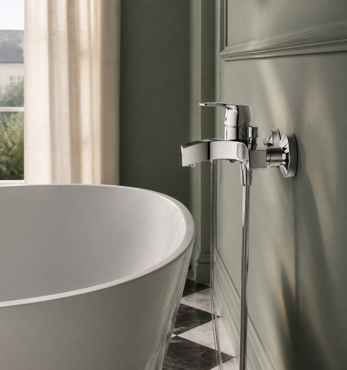 Metris Classic Single lever bath mixer for exposed installation