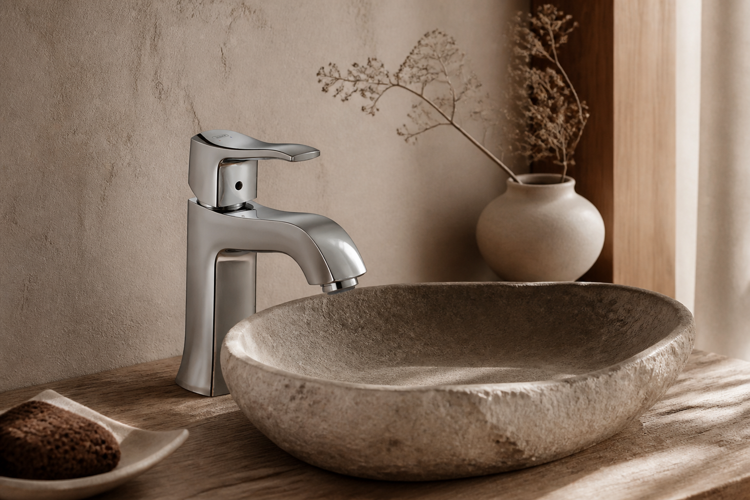 Metris Classic Single lever basin mixer 100 with pop-up waste set