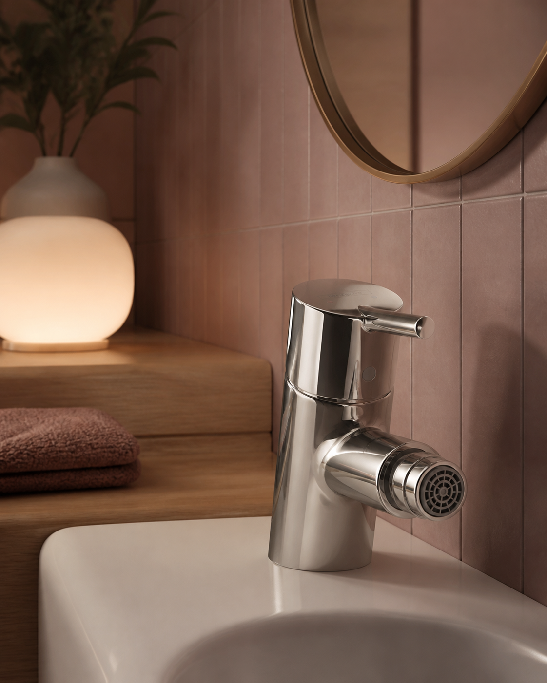Talis Single lever bidet mixer with pop-up waste set