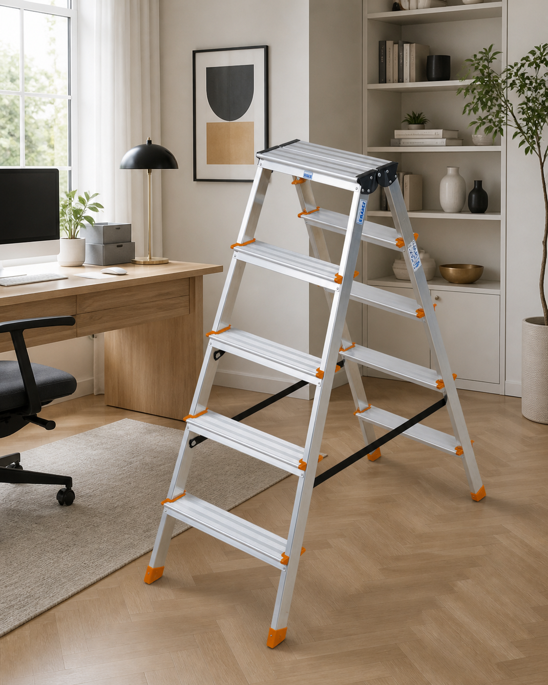 KRAUSE MONTO Dopplo двусторонняя стремянка, 2x5 ступеней