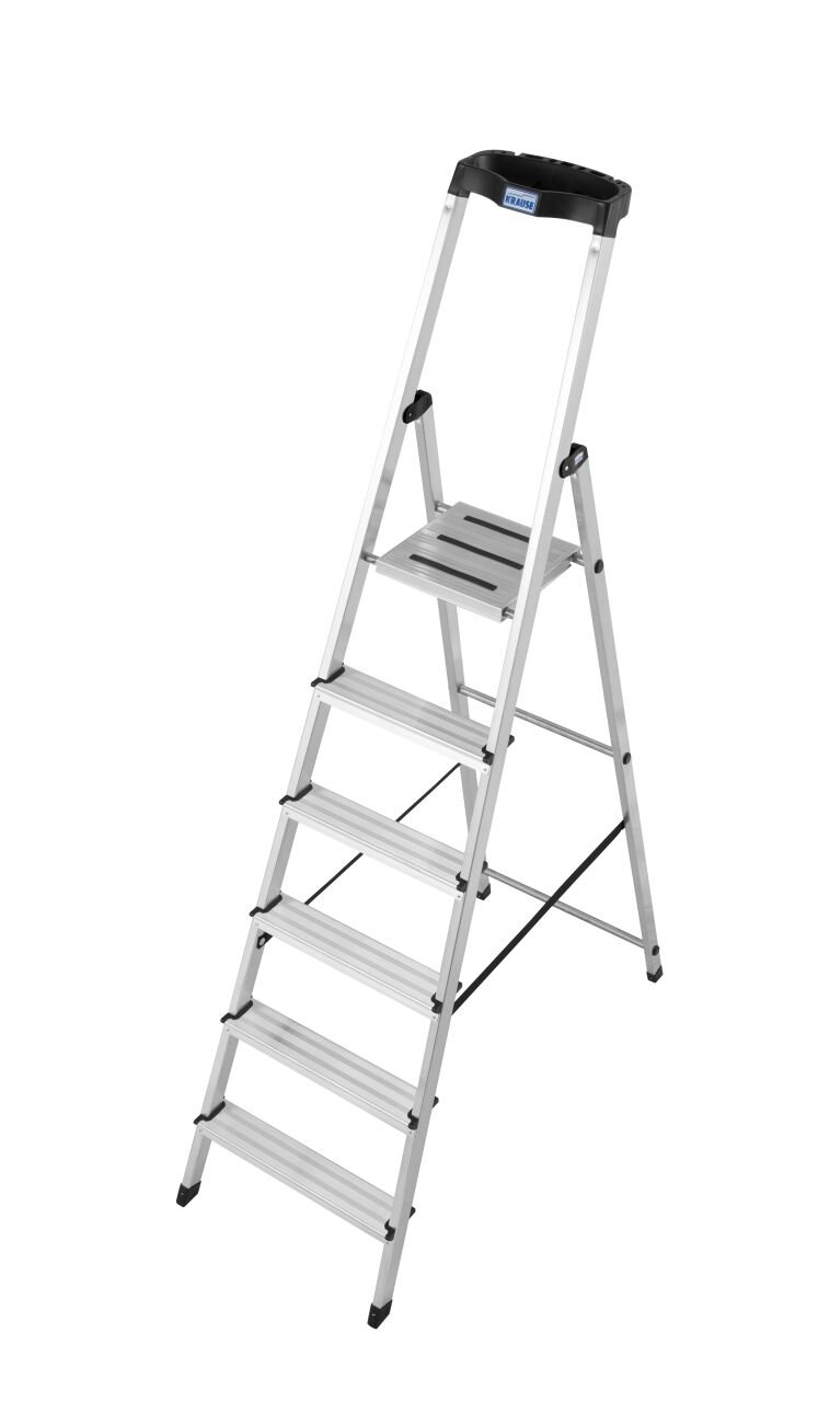 KRAUSE MONTO Safety алюминиевая стремянка, 1x6 ступеней