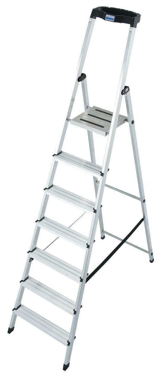 KRAUSE MONTO Safety алюминиевая стремянка, 1x7 ступеней