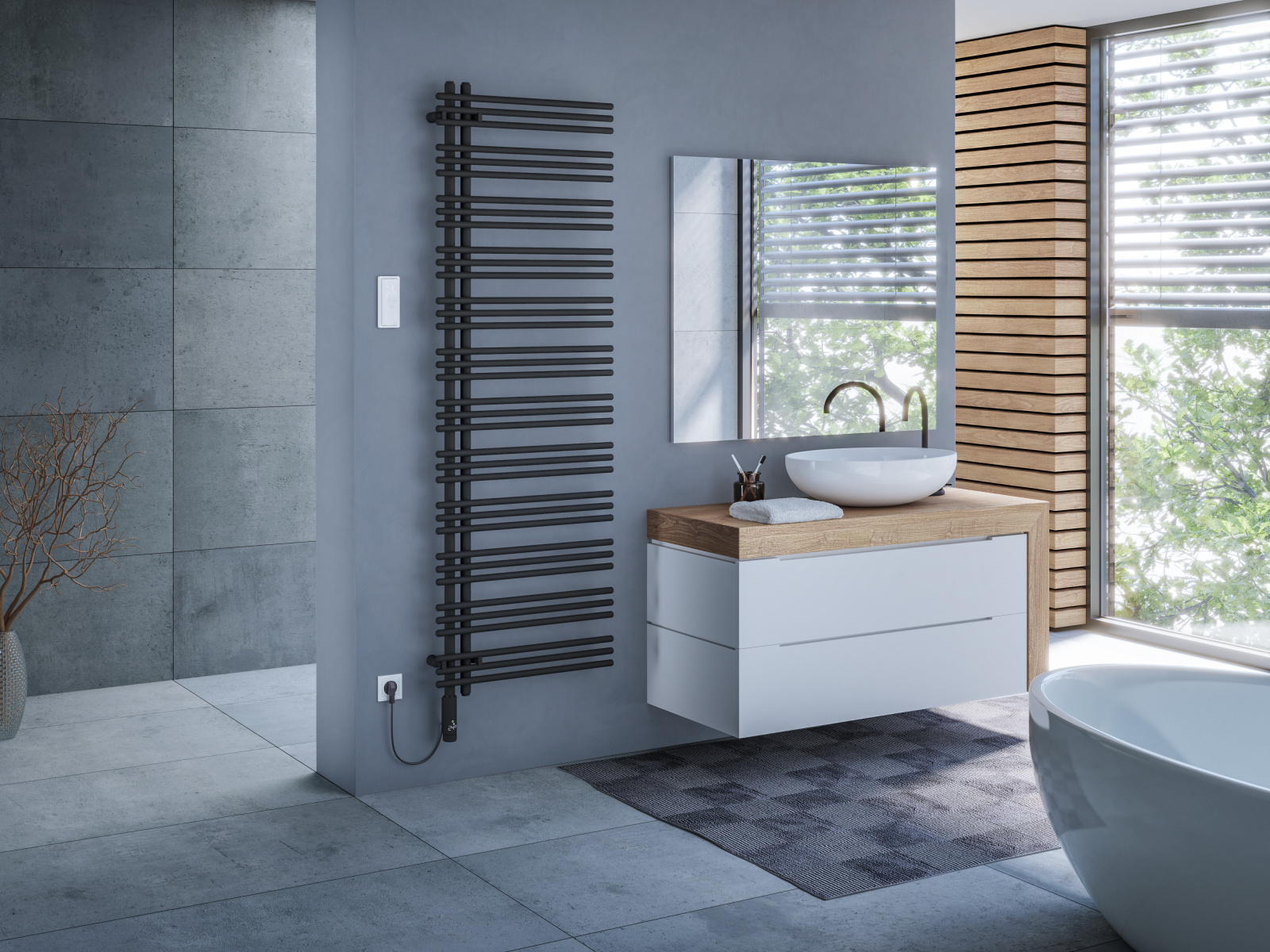 Электрический полотенцесушитель Zehnder Yucca Asym